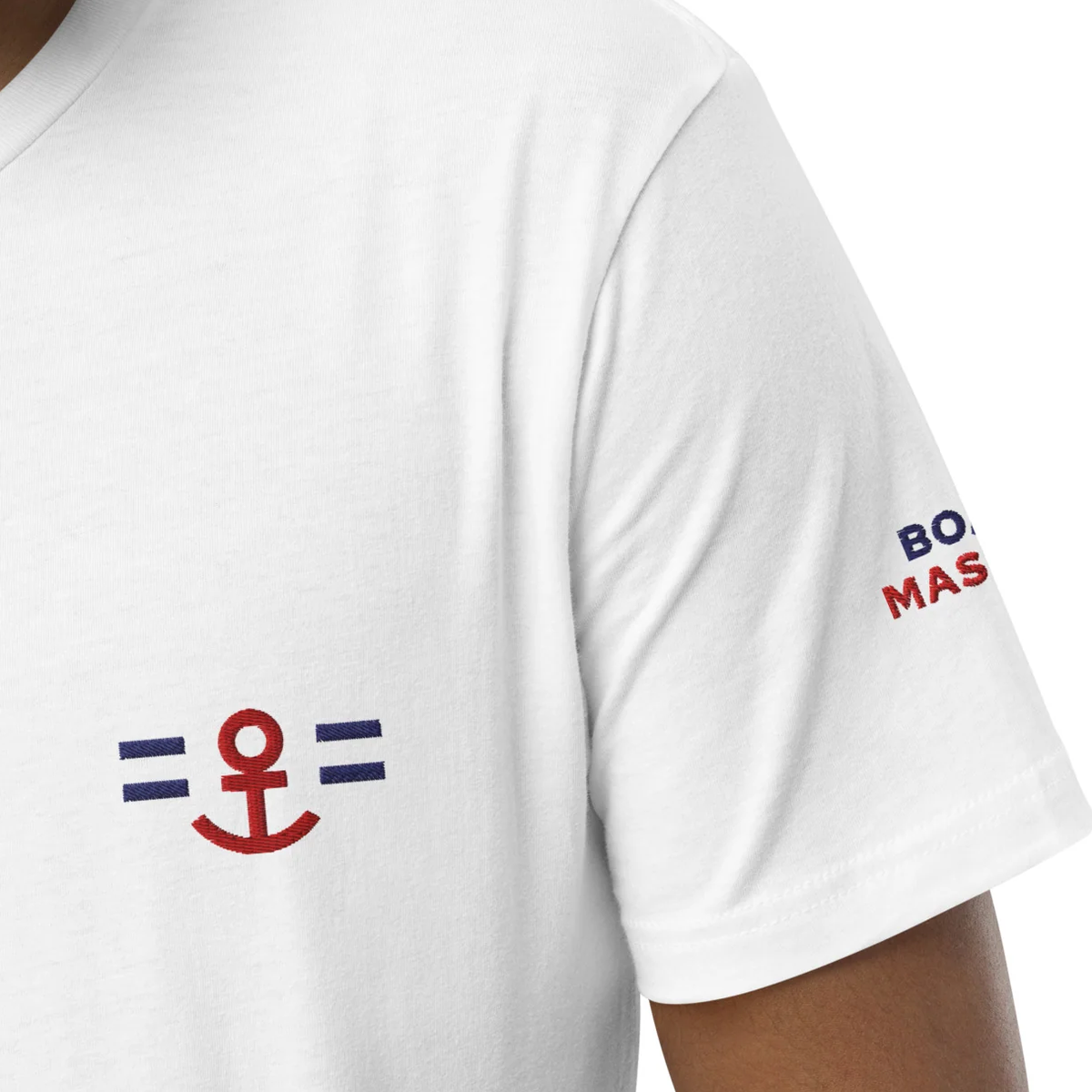 Boat Master t-shirt with Anchor Embroidery (white/men)