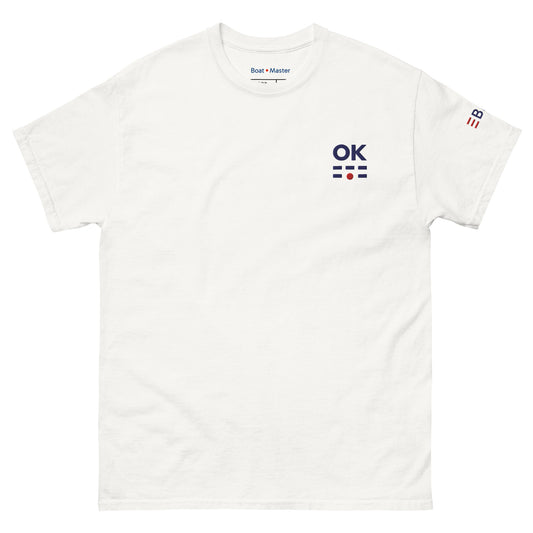 Classic Sail Tee with Morse Code "OK" Embroidery (unisex)