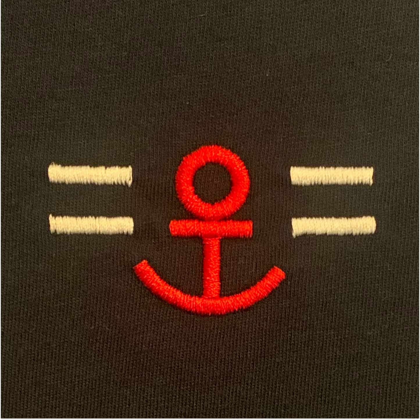 Eco raglan hoodie with Anchor Embroidery