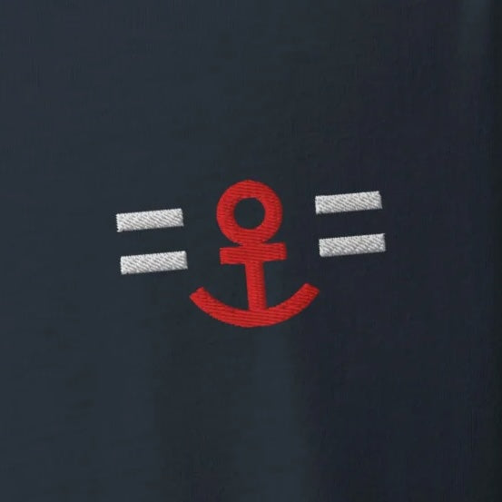T-shirt with Anchor Embroidery (navy/men)