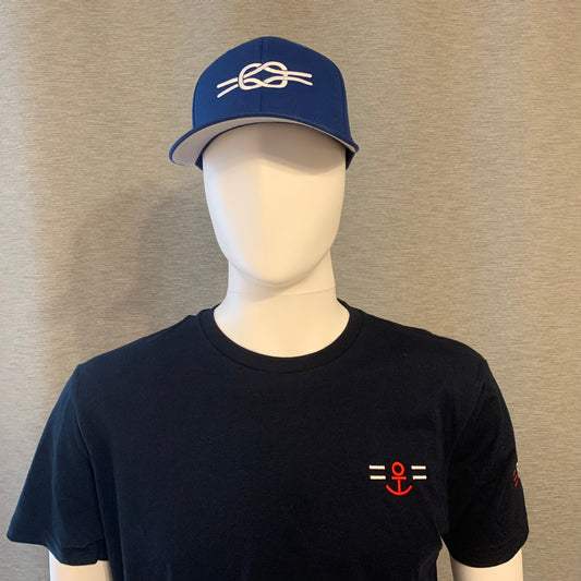 Cappello da Vela con Ricamo Nodo Piano