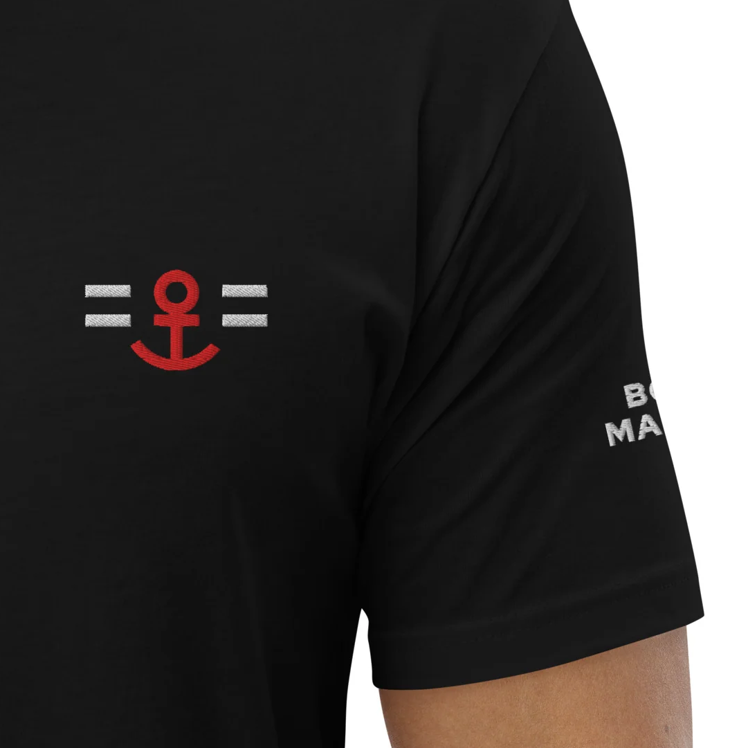 Boat Master t-shirt with Anchor Embroidery (black/men)