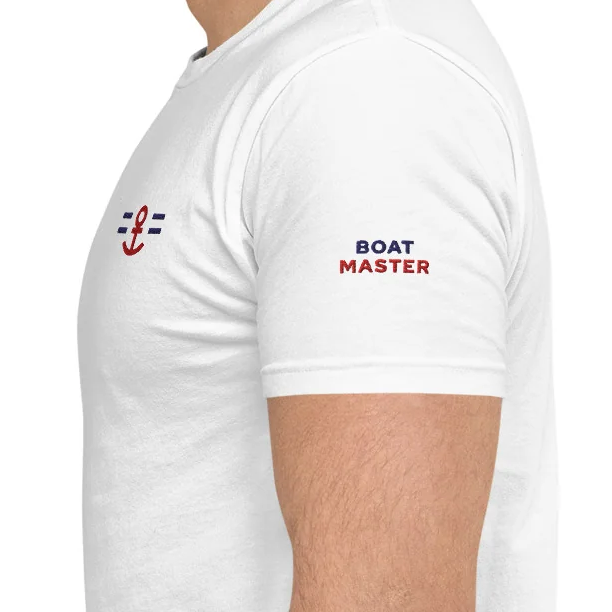 Boat Master t-shirt with Anchor Embroidery (white/men)