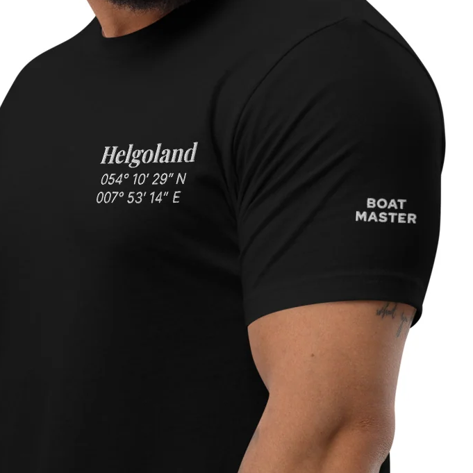 T-shirt with Helgoland Embroidery (black/men)
