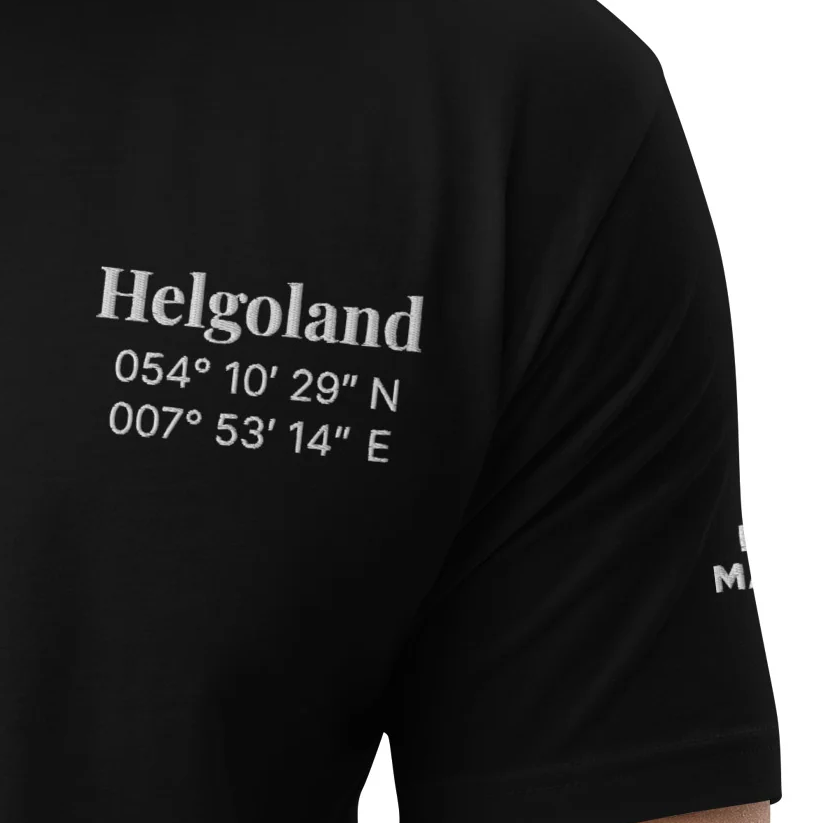 T-shirt with Helgoland Embroidery (black/men)