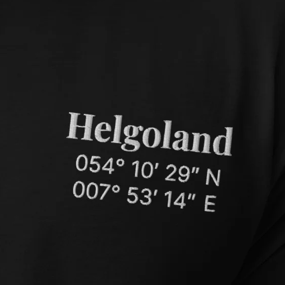 T-shirt with Helgoland Embroidery (black/men)