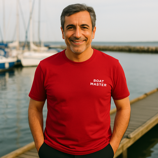 Boat Master T-shirt (męska) Czerwona