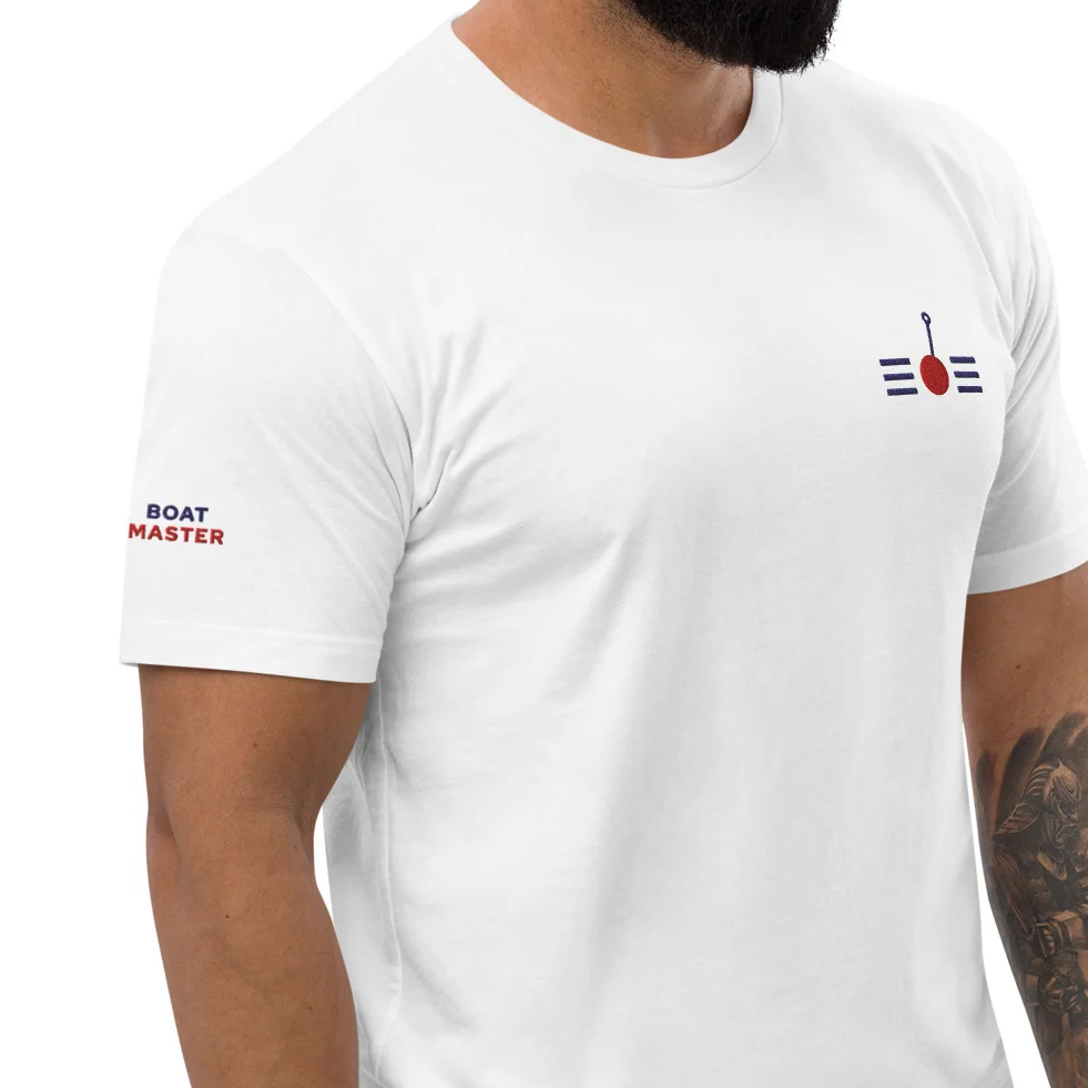 T-shirt with Mooring Buoy Embroidery (white/men)