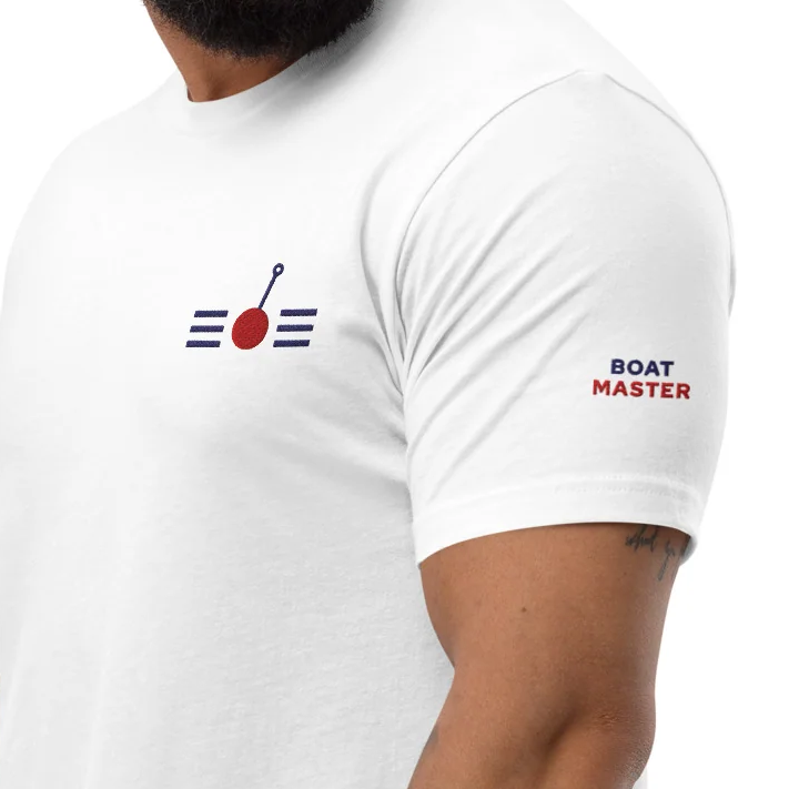 T-shirt with Mooring Buoy Embroidery (white/men)