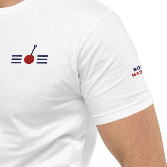 T-shirt with Mooring Buoy Embroidery (white/men)