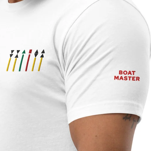 T-shirt with Navigation Buoys Embroidery (white/men)