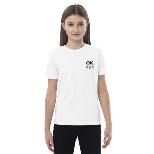 Organic cotton Sail Tee with Morse Code "OK" Embroidery (kids)