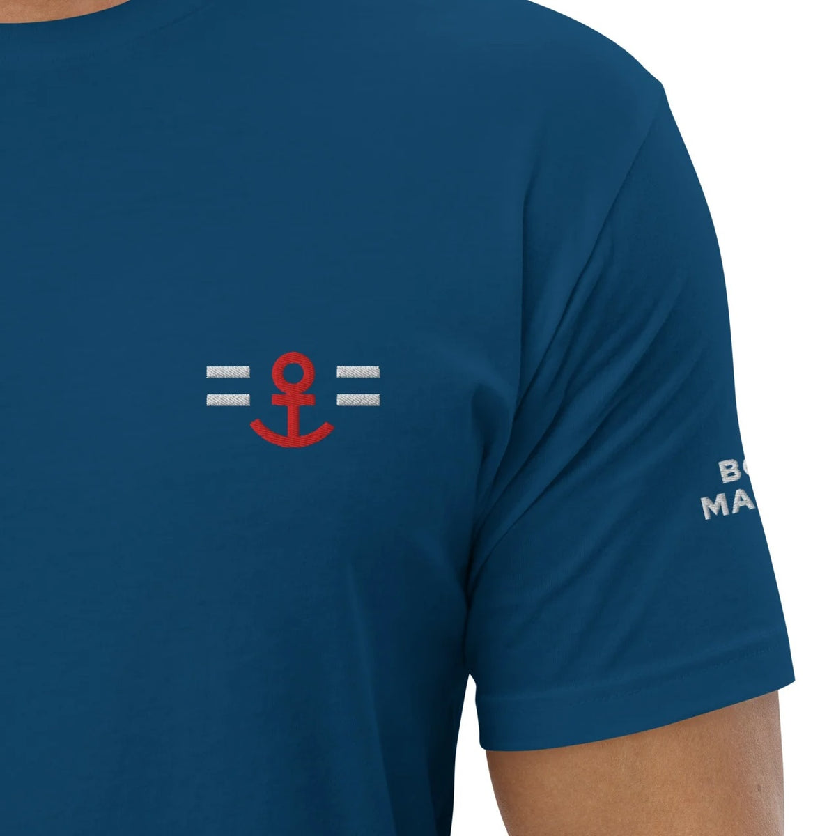 Boat Master t-shirt with Anchor Embroidery (blue/men)