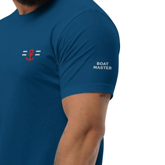 Boat Master t-shirt with Anchor Embroidery (blue/men)