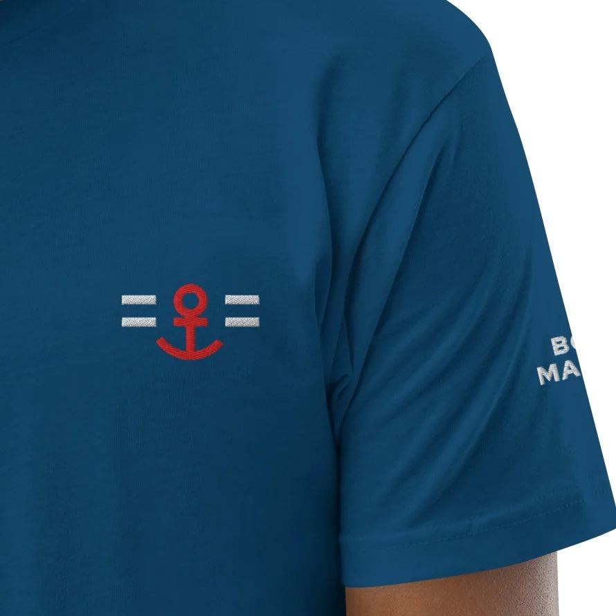Boat Master t-shirt with Anchor Embroidery (blue/men)