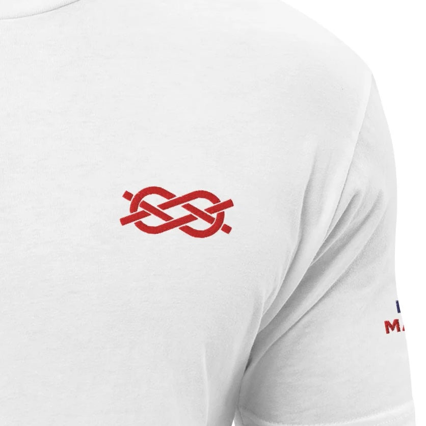 Boat Master t-shirt with Carrick Bend Embroidery (white/men)